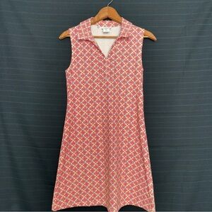 Sigrid Olsen Golf Tennis Dress Womens XS Stretch Wicking Cooling Red Geometric